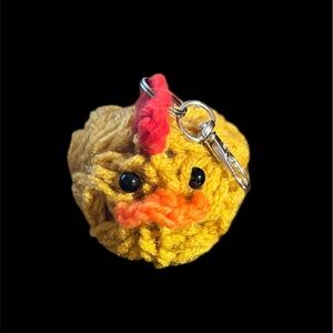 Crochet Chicken Keychain